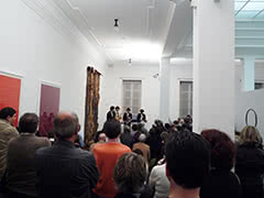 Saxophonquartett nonsequence spielt an einer Vernissage